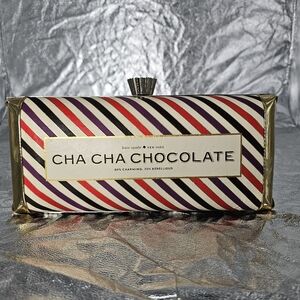 Kate Spade Cha Cha Chocolate Leather Clutch Bag